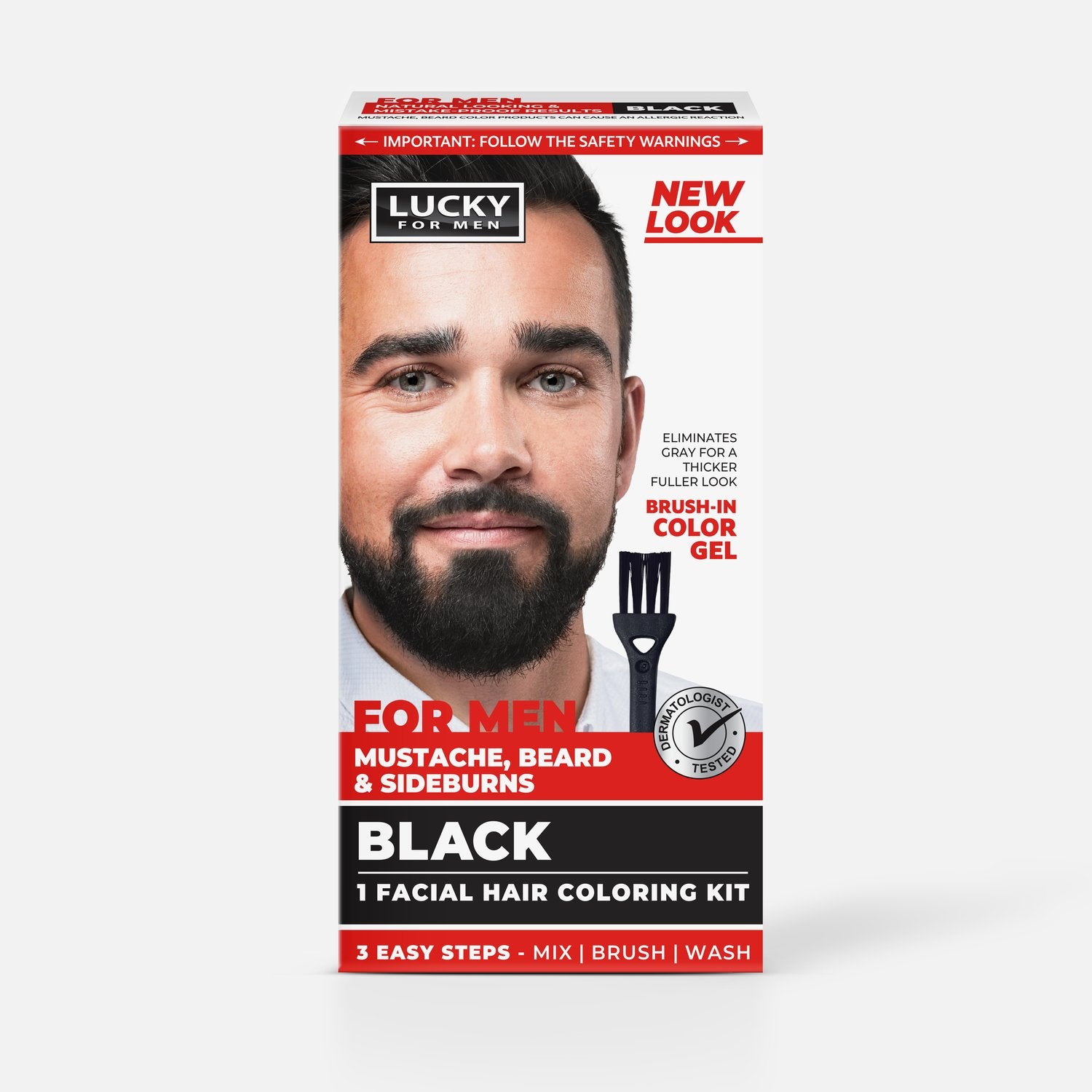 Mustache & Beard Color Men’s Black