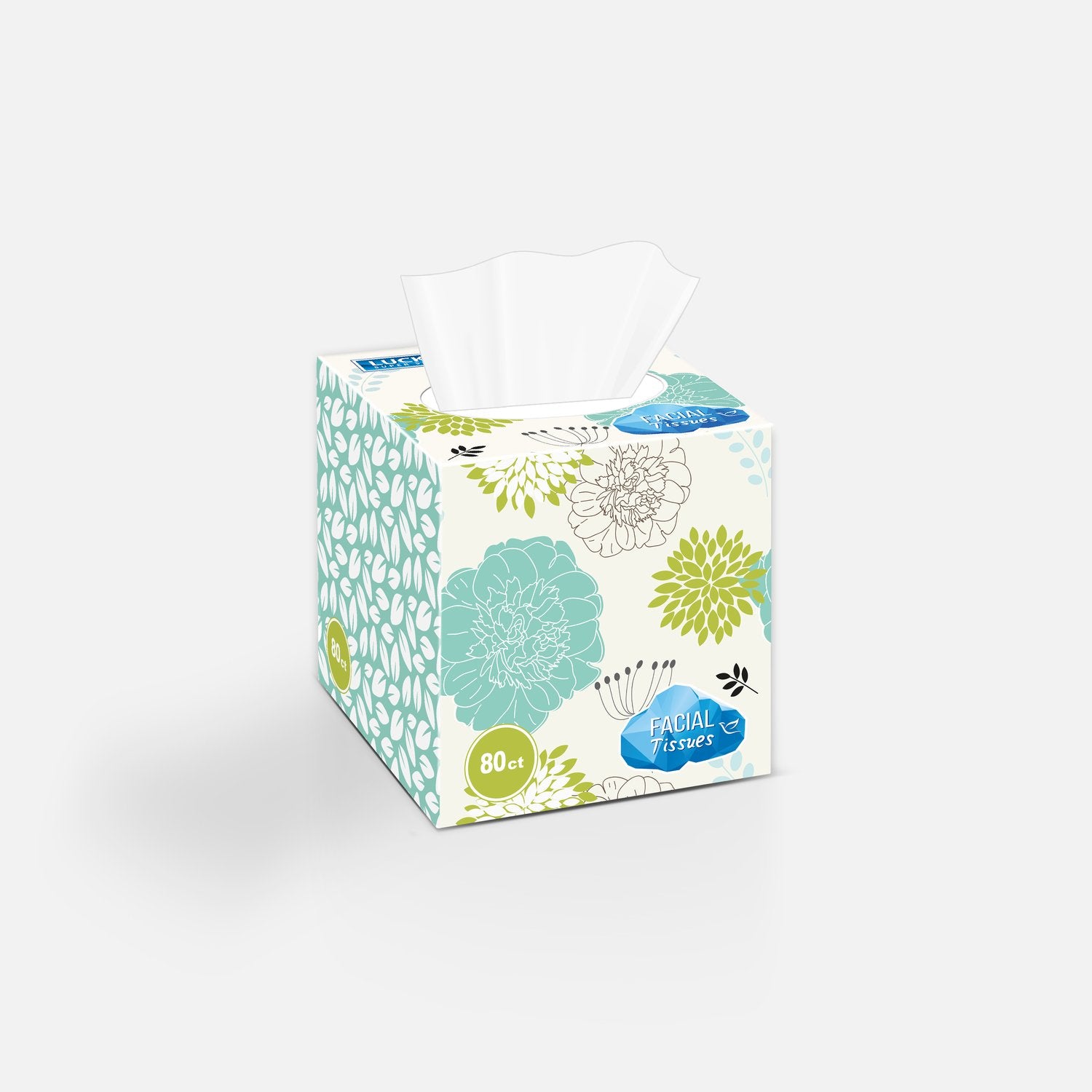 Facial Tissues Cube Box