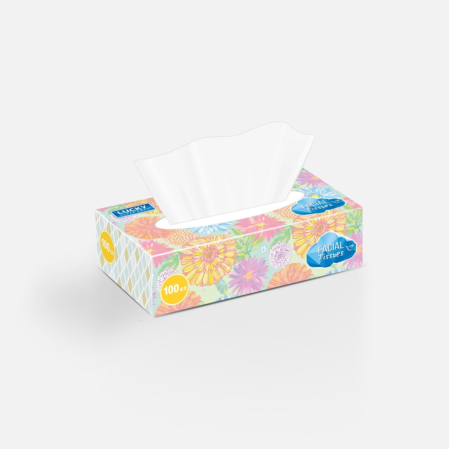 Facial Tissues Flat Box
