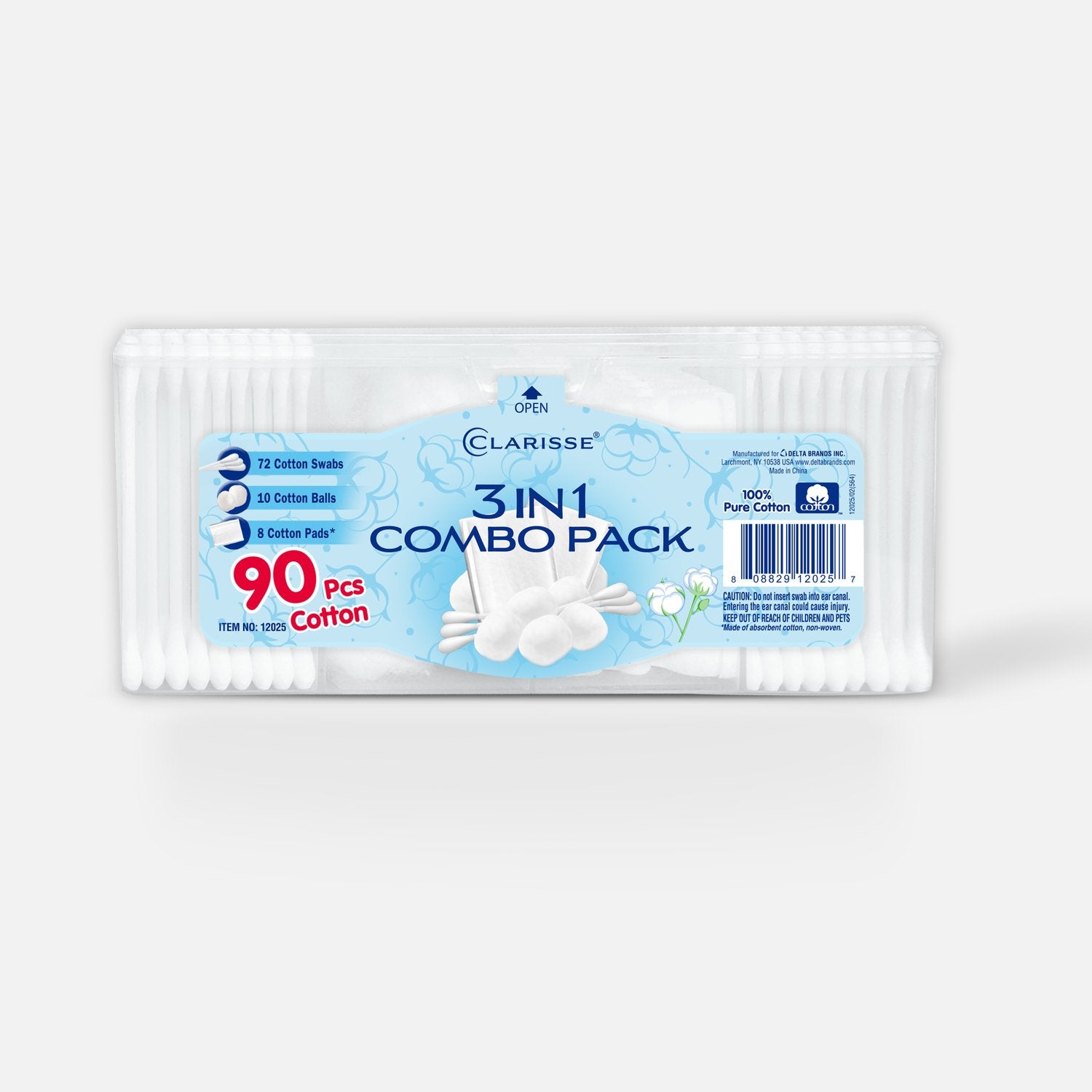 Cotton Swabs & Balls & Pads - 3-in-1 Combo Pack